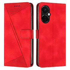 Handytasche Stand Schutzhülle Flip Leder Hülle Y04X für OnePlus Nord CE 3 Lite 5G Rot