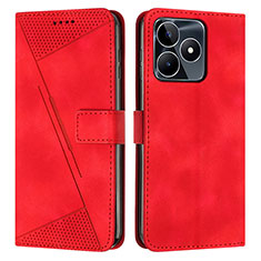 Handytasche Stand Schutzhülle Flip Leder Hülle Y04X für Realme C53 Rot