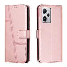 Handytasche Stand Schutzhülle Flip Leder Hülle Y04X für Xiaomi Redmi Note 12 Explorer Rosegold