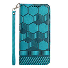 Handytasche Stand Schutzhülle Flip Leder Hülle Y05B für Samsung Galaxy A04s Cyan