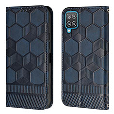 Handytasche Stand Schutzhülle Flip Leder Hülle Y05B für Samsung Galaxy A12 5G Blau