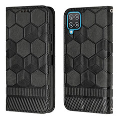 Handytasche Stand Schutzhülle Flip Leder Hülle Y05B für Samsung Galaxy A12 Nacho Schwarz