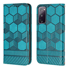 Handytasche Stand Schutzhülle Flip Leder Hülle Y05B für Samsung Galaxy S20 FE 4G Cyan