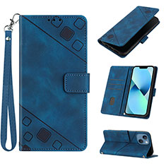 Handytasche Stand Schutzhülle Flip Leder Hülle Y06B für Apple iPhone 14 Plus Blau