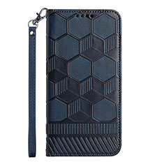 Handytasche Stand Schutzhülle Flip Leder Hülle Y06B für Samsung Galaxy A12 Blau