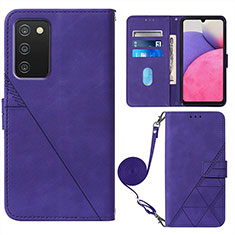 Handytasche Stand Schutzhülle Flip Leder Hülle Y07B für Samsung Galaxy A03s Violett