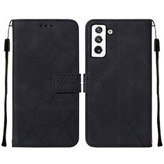 Handytasche Stand Schutzhülle Flip Leder Hülle Y07B für Samsung Galaxy S22 Plus 5G Schwarz