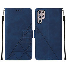 Handytasche Stand Schutzhülle Flip Leder Hülle Y07B für Samsung Galaxy S23 Ultra 5G Blau