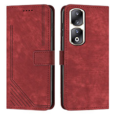 Handytasche Stand Schutzhülle Flip Leder Hülle Y07X für Huawei Honor 90 Pro 5G Rot