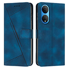 Handytasche Stand Schutzhülle Flip Leder Hülle Y07X für Huawei Honor X7 Blau