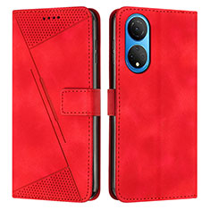 Handytasche Stand Schutzhülle Flip Leder Hülle Y07X für Huawei Honor X7 Rot