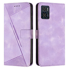 Handytasche Stand Schutzhülle Flip Leder Hülle Y07X für Motorola Moto E22 Violett