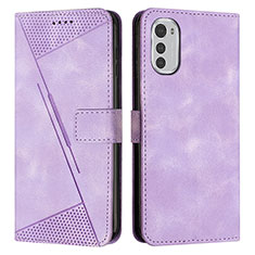 Handytasche Stand Schutzhülle Flip Leder Hülle Y07X für Motorola Moto E32 Violett