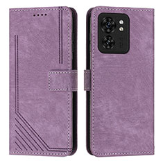 Handytasche Stand Schutzhülle Flip Leder Hülle Y07X für Motorola Moto Edge 40 5G Violett