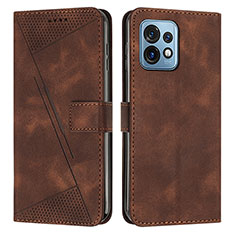 Handytasche Stand Schutzhülle Flip Leder Hülle Y07X für Motorola Moto Edge Plus (2023) 5G Braun