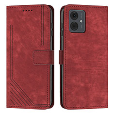 Handytasche Stand Schutzhülle Flip Leder Hülle Y07X für Motorola Moto G14 Rot