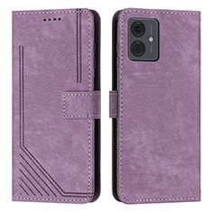 Handytasche Stand Schutzhülle Flip Leder Hülle Y07X für Motorola Moto G14 Violett