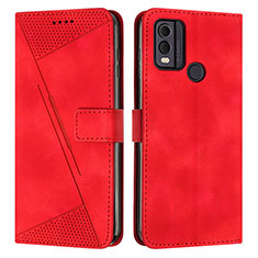 Handytasche Stand Schutzhülle Flip Leder Hülle Y07X für Nokia C22 Rot