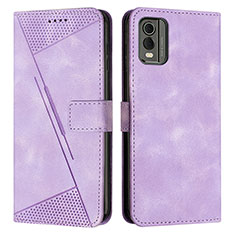 Handytasche Stand Schutzhülle Flip Leder Hülle Y07X für Nokia C32 Violett