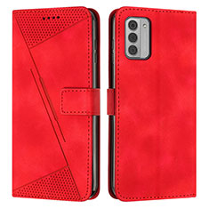 Handytasche Stand Schutzhülle Flip Leder Hülle Y07X für Nokia G310 5G Rot