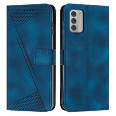 Handytasche Stand Schutzhülle Flip Leder Hülle Y07X für Nokia G42 5G Blau
