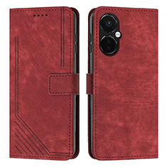 Handytasche Stand Schutzhülle Flip Leder Hülle Y07X für OnePlus Nord CE 3 5G Rot