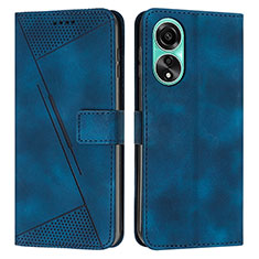 Handytasche Stand Schutzhülle Flip Leder Hülle Y07X für Oppo A18 Blau