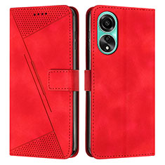 Handytasche Stand Schutzhülle Flip Leder Hülle Y07X für Oppo A18 Rot