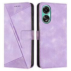 Handytasche Stand Schutzhülle Flip Leder Hülle Y07X für Oppo A38 Violett