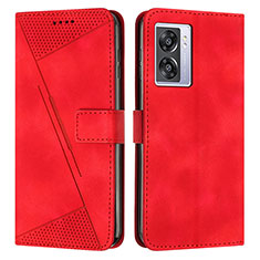 Handytasche Stand Schutzhülle Flip Leder Hülle Y07X für Oppo A57 5G Rot