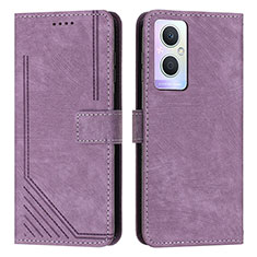 Handytasche Stand Schutzhülle Flip Leder Hülle Y07X für Oppo A96 5G Violett