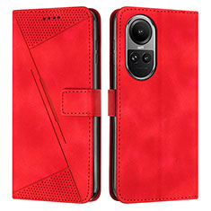 Handytasche Stand Schutzhülle Flip Leder Hülle Y07X für Oppo Reno10 Pro 5G Rot