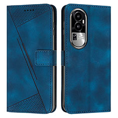 Handytasche Stand Schutzhülle Flip Leder Hülle Y07X für Oppo Reno10 Pro+ Plus 5G Blau