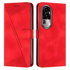 Handytasche Stand Schutzhülle Flip Leder Hülle Y07X für Oppo Reno10 Pro+ Plus 5G Rot