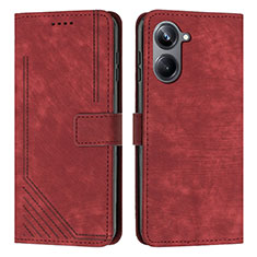 Handytasche Stand Schutzhülle Flip Leder Hülle Y07X für Realme 10 Pro 5G Rot