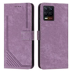 Handytasche Stand Schutzhülle Flip Leder Hülle Y07X für Realme 8 4G Violett