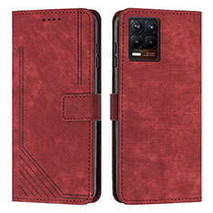 Handytasche Stand Schutzhülle Flip Leder Hülle Y07X für Realme 8 Pro Rot