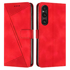 Handytasche Stand Schutzhülle Flip Leder Hülle Y07X für Sony Xperia 1 V Rot