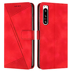 Handytasche Stand Schutzhülle Flip Leder Hülle Y07X für Sony Xperia 5 IV Rot