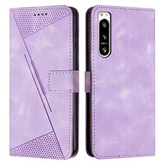 Handytasche Stand Schutzhülle Flip Leder Hülle Y07X für Sony Xperia 5 IV Violett