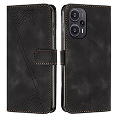 Handytasche Stand Schutzhülle Flip Leder Hülle Y07X für Xiaomi Redmi Note 12 Turbo 5G Schwarz