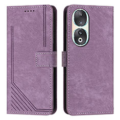 Handytasche Stand Schutzhülle Flip Leder Hülle Y08X für Huawei Honor 90 5G Violett