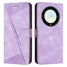Handytasche Stand Schutzhülle Flip Leder Hülle Y08X für Huawei Honor X9a 5G Violett