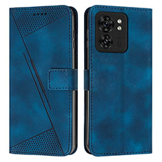 Handytasche Stand Schutzhülle Flip Leder Hülle Y08X für Motorola Moto Edge (2023) 5G Blau