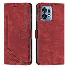 Handytasche Stand Schutzhülle Flip Leder Hülle Y08X für Motorola Moto Edge Plus (2023) 5G Rot