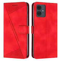 Handytasche Stand Schutzhülle Flip Leder Hülle Y08X für Motorola Moto G14 Rot