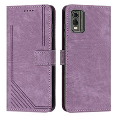 Handytasche Stand Schutzhülle Flip Leder Hülle Y08X für Nokia C32 Violett