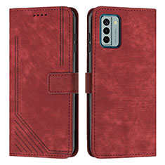 Handytasche Stand Schutzhülle Flip Leder Hülle Y08X für Nokia G22 Rot