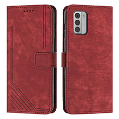 Handytasche Stand Schutzhülle Flip Leder Hülle Y08X für Nokia G42 5G Rot