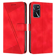 Handytasche Stand Schutzhülle Flip Leder Hülle Y08X für Oppo A16 Rot